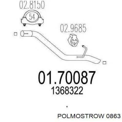 08.63 Polmostrow silenciador posterior