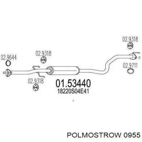 0955 Polmostrow silenciador del medio