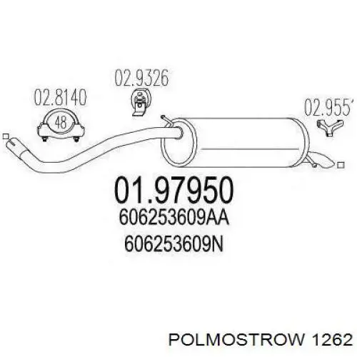 1262 Polmostrow silenciador posterior