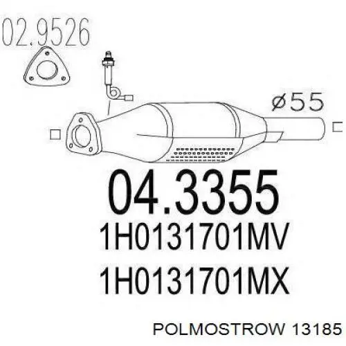 Silenciador trasero Polmostrow 13185 precio, desde 143,73 EUR