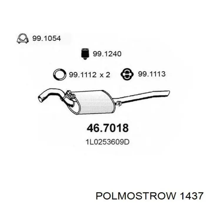 Silenciador central Bosal 233871 precio, desde 116,85 EUR