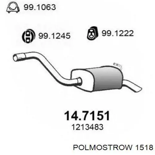 15.18 Polmostrow silenciador posterior