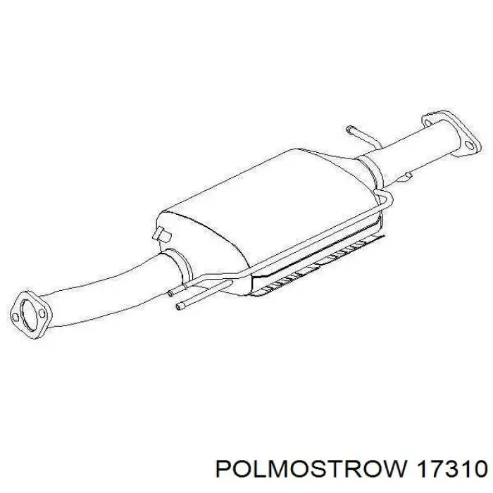 17310 Polmostrow tubo de admisión del silenciador de escape delantero