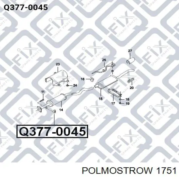 1751 Polmostrow silenciador posterior