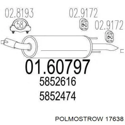 17.638 Polmostrow silenciador posterior