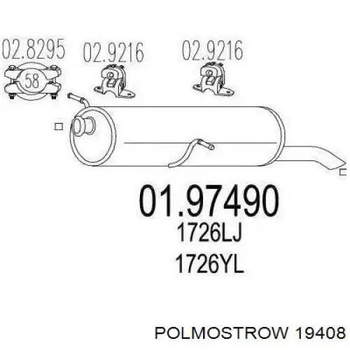 19.408 Polmostrow silenciador posterior