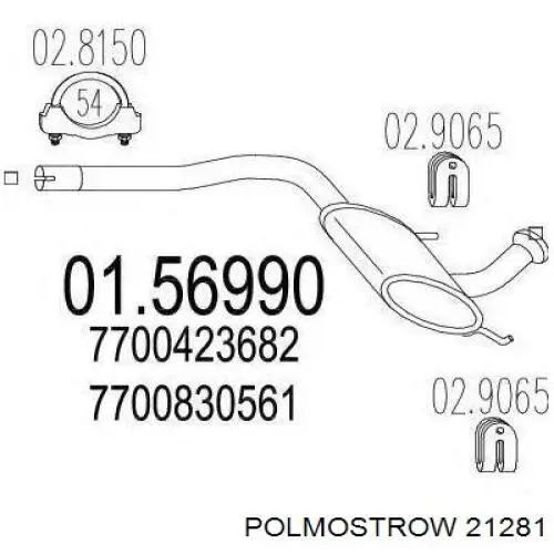 21281 Polmostrow silenciador del medio