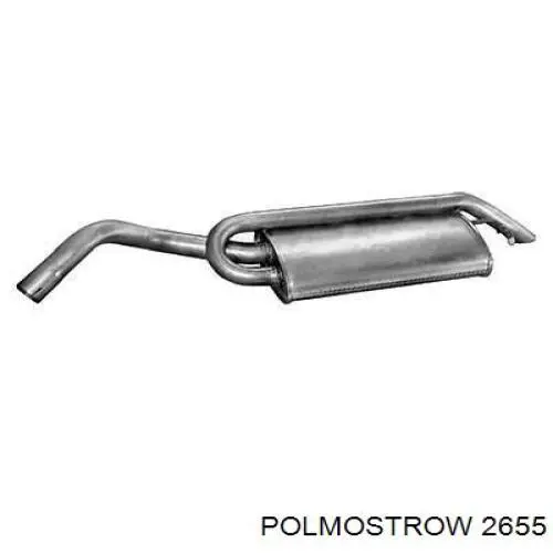 2655 Polmostrow Silenciador de escape delantero 