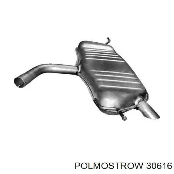 30616 Polmostrow silenciador posterior