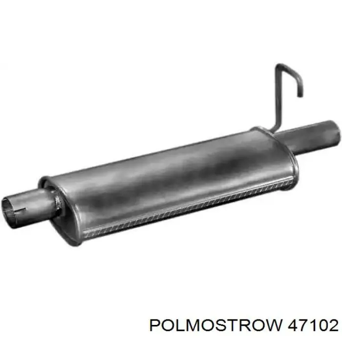 47.102 Polmostrow silenciador trasero para escape