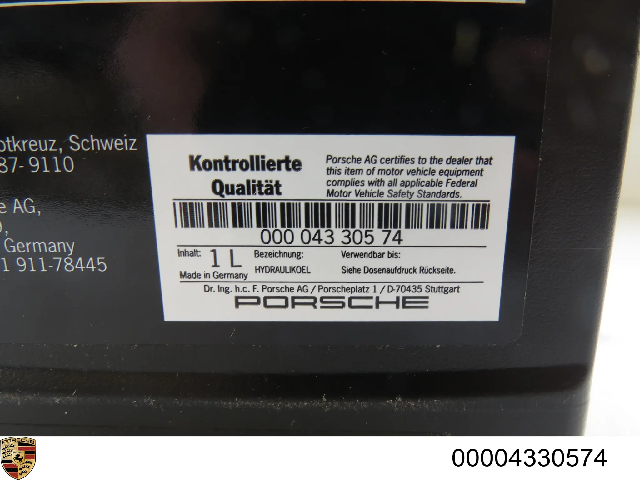 Comprar 4330574 Porsche Aceite de dirección hidráulica
