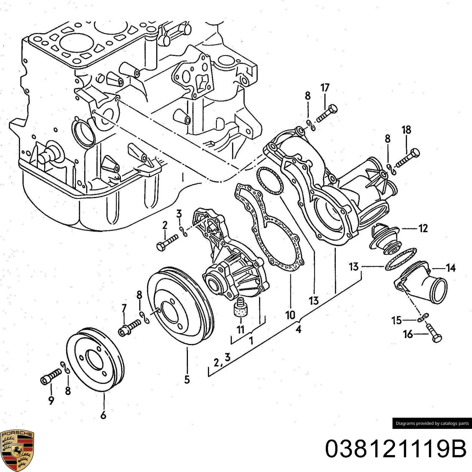 Junta de termostato Porsche 038121119B precio, desde 0,82 EUR