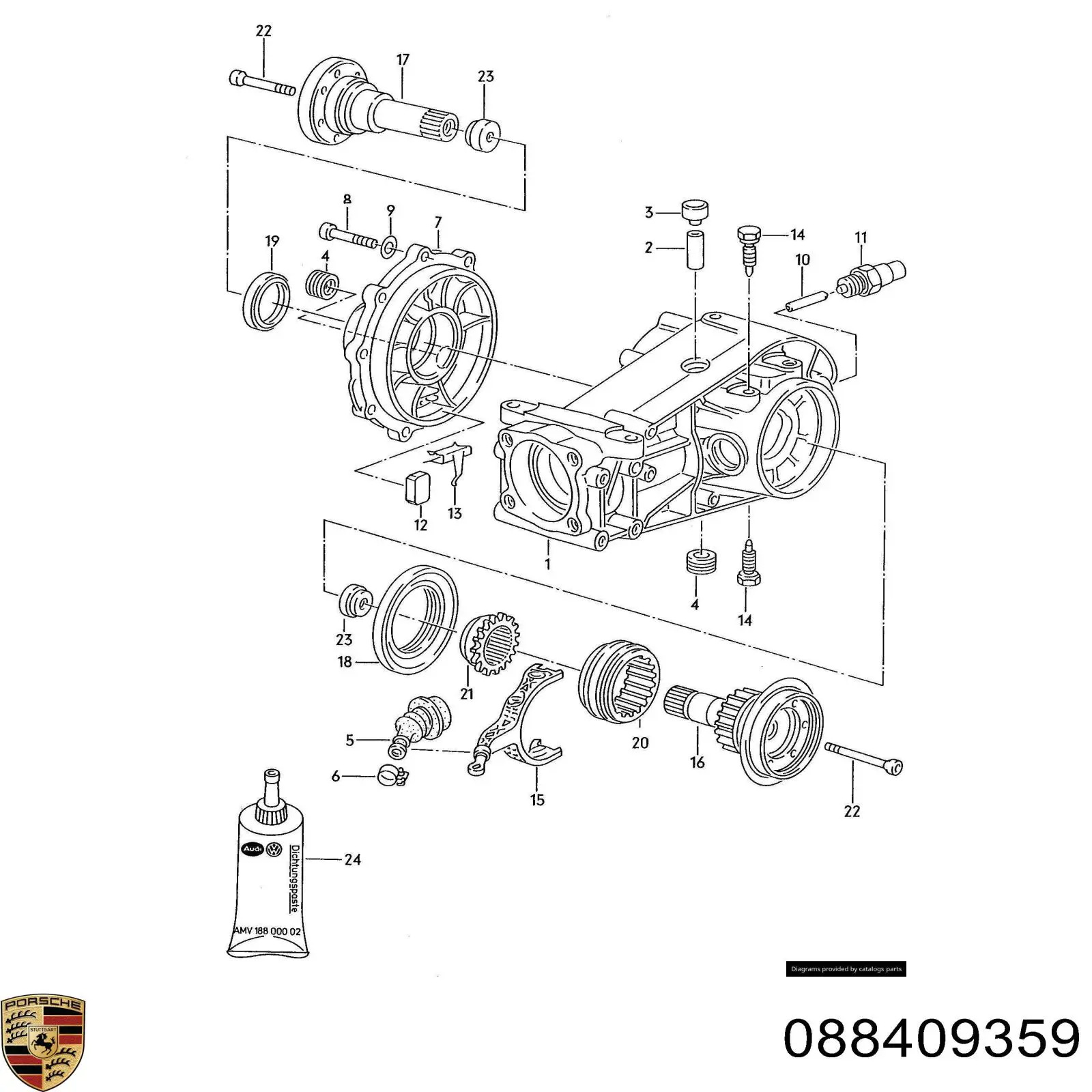 88409359 Porsche tornillo de culata