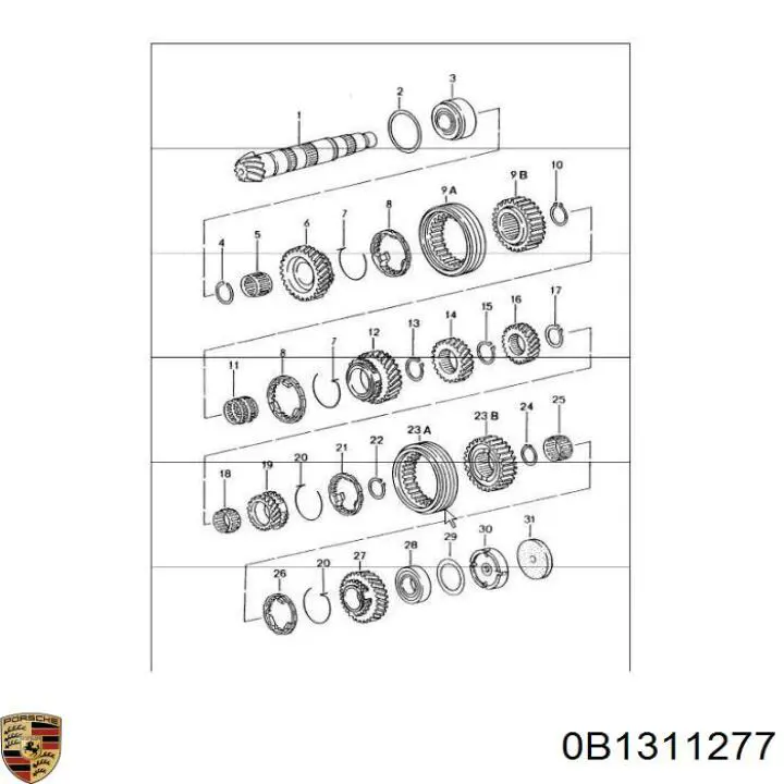 Anillo sincronizador 0B1311277 VAG