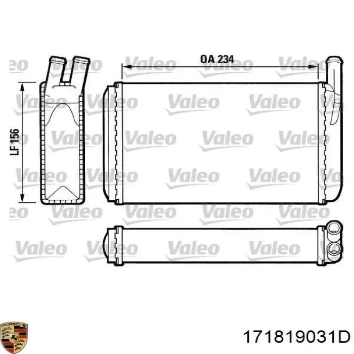 Radiador de calefacción Volkswagen Golf 1 17
