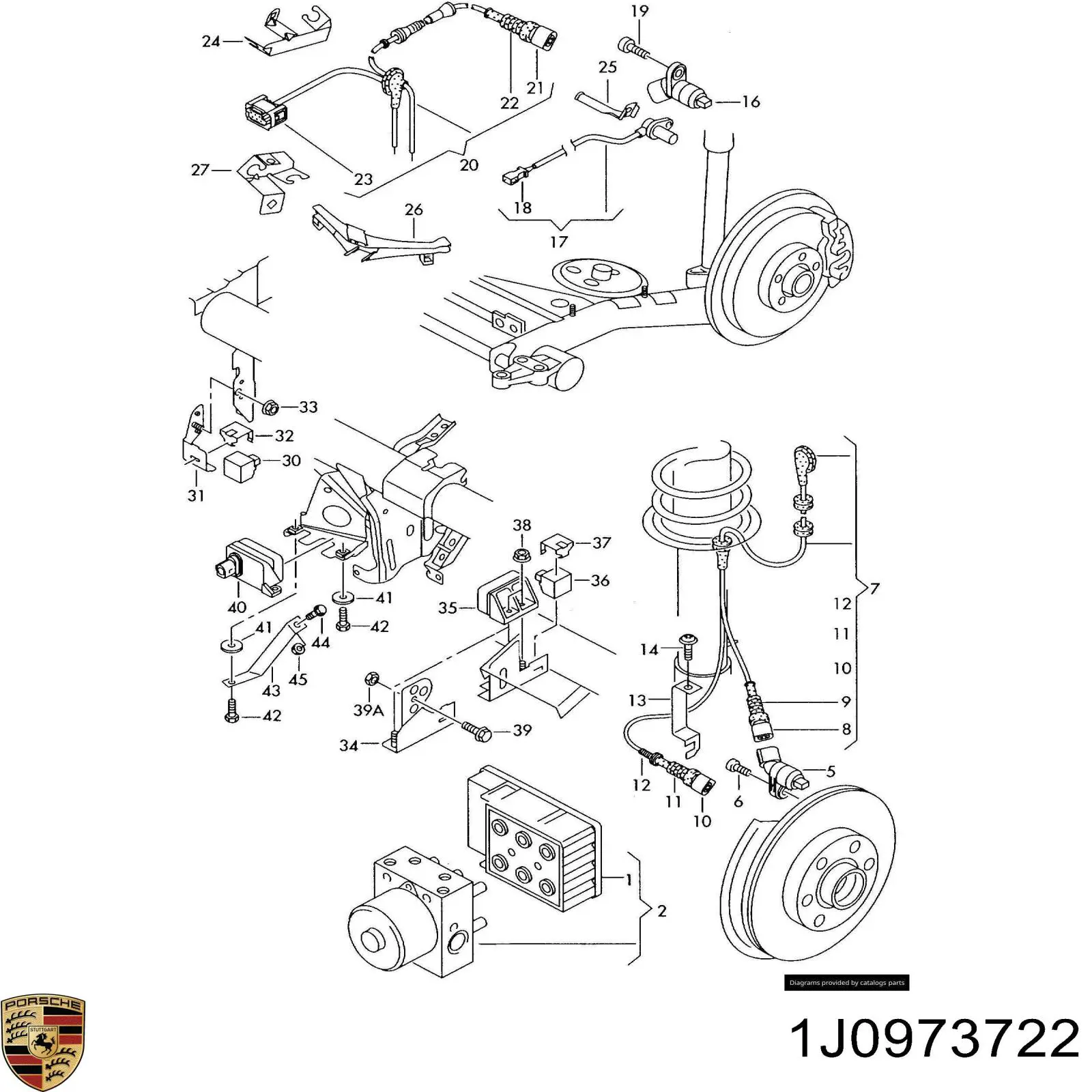 1J0973722 Porsche conector luces antinieblas (chip)