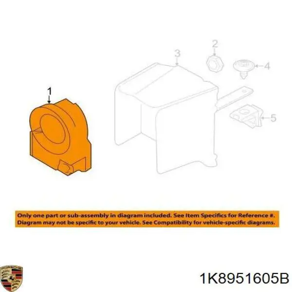 Comprar 1K8951605B Porsche Sirena de alarma antirrobo
