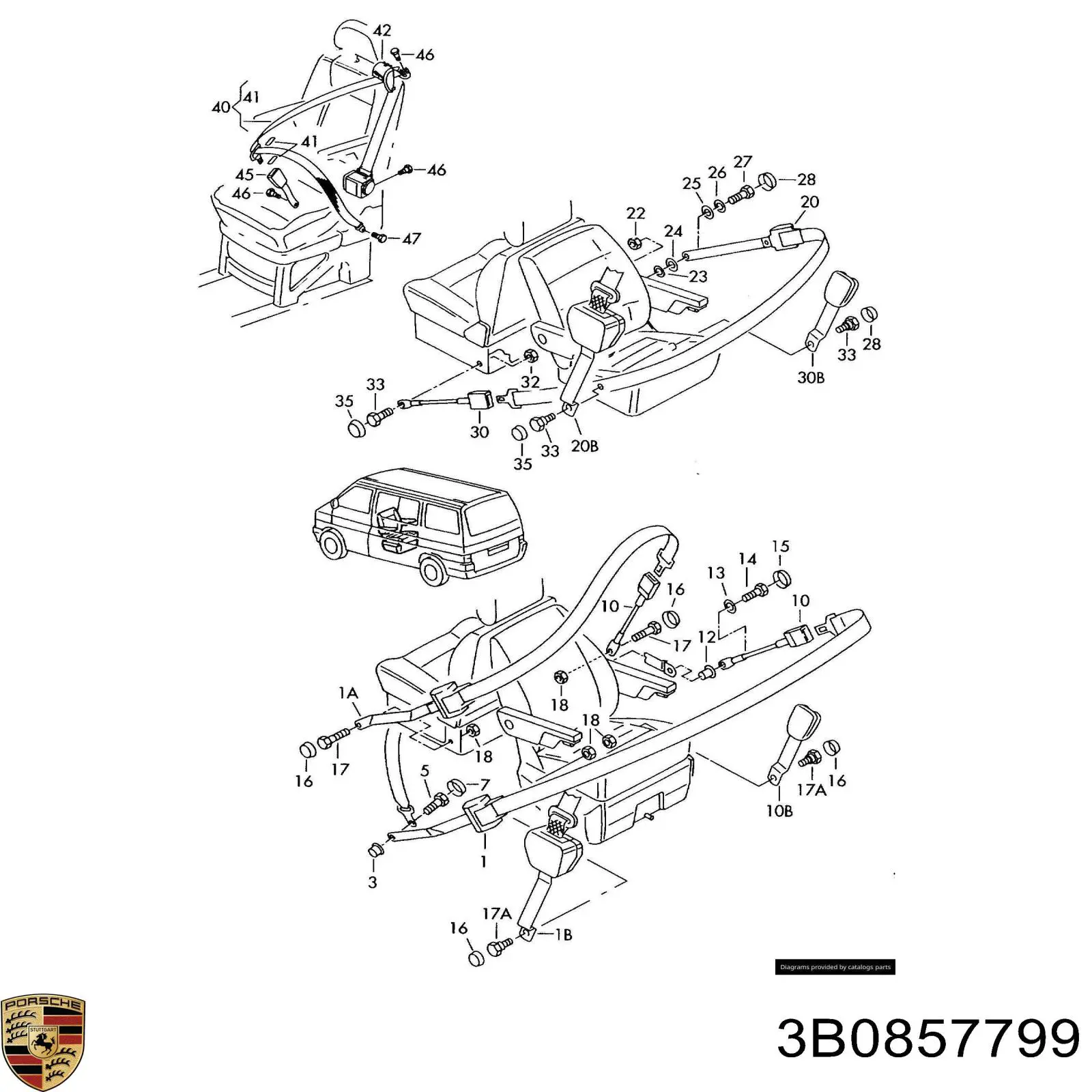 3B0857799 Porsche