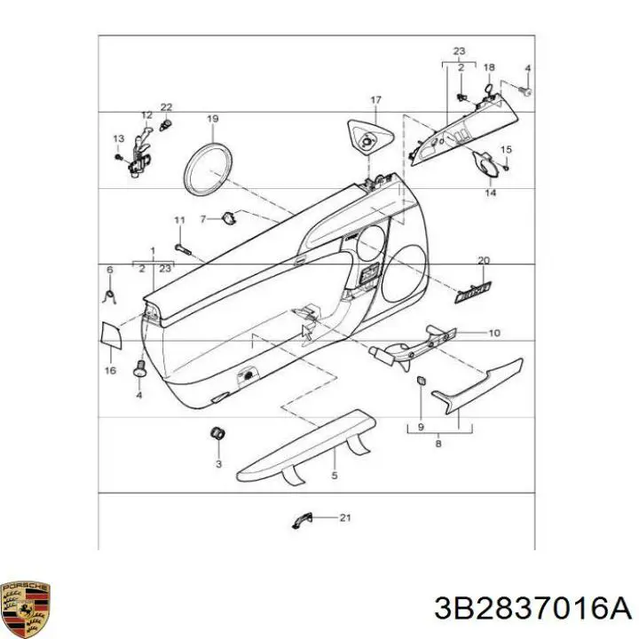 Cerradura de puerta delantera derecha 3B2837016A VAG
