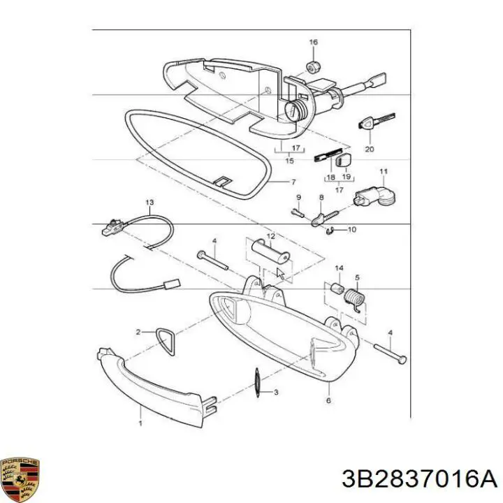 Comprar 3B2837016A VAG Cerradura de puerta delantera derecha
