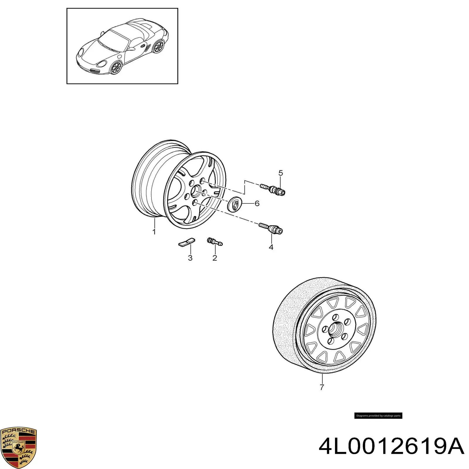 4L0012619A Porsche sellador de neumáticos