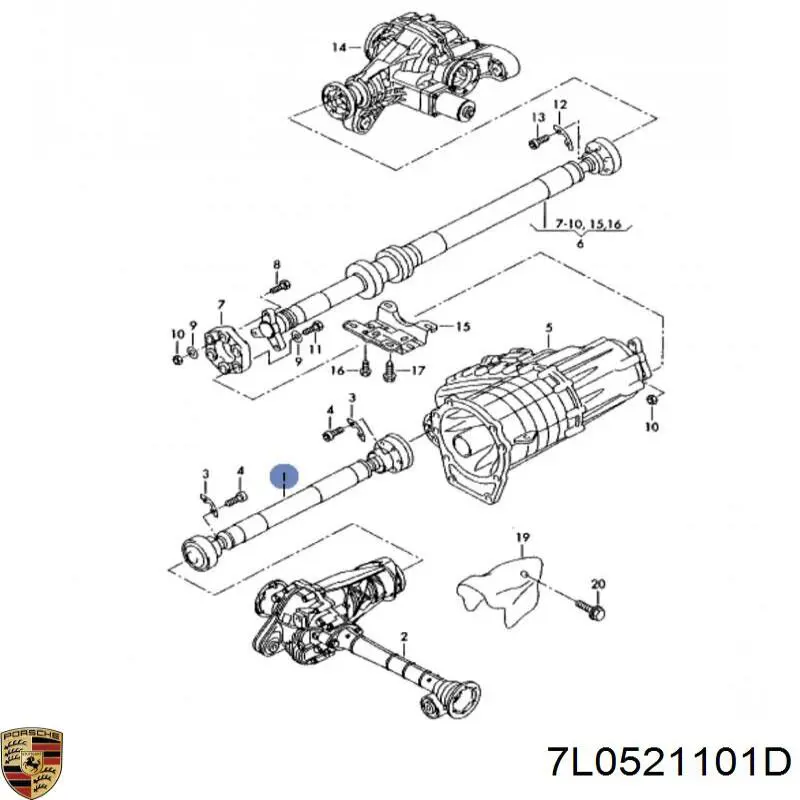 Árbol de transmisión delantero Porsche 7L0521101D precio, desde 58,98 EUR