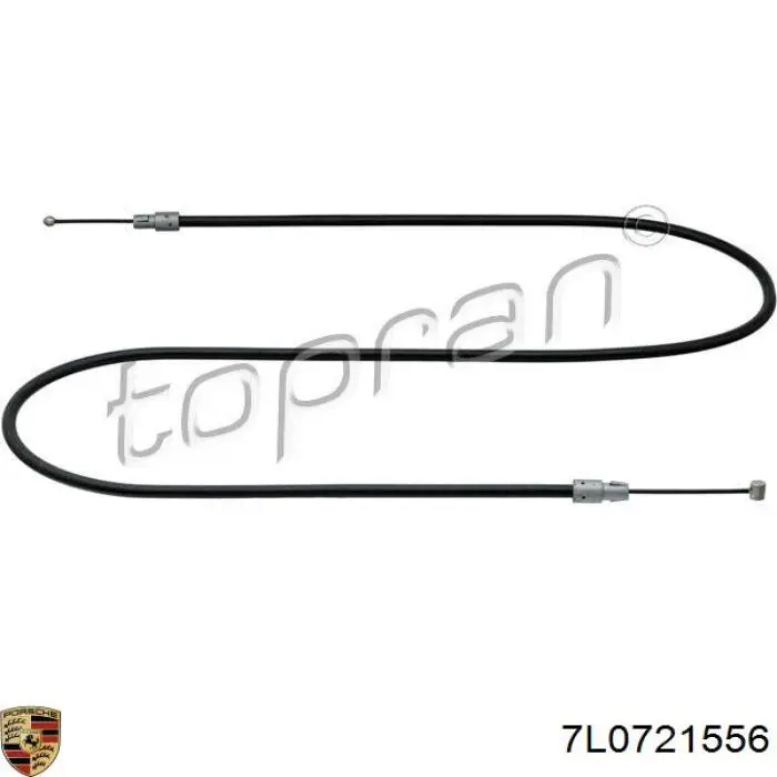 7L0721556 Porsche cable de freno de mano delantero