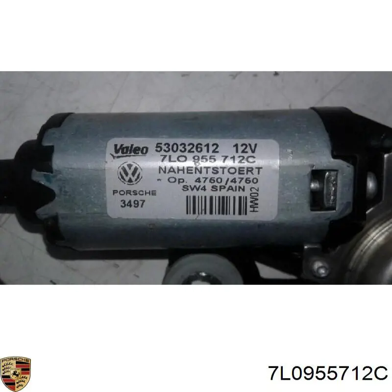 7L0955712C Porsche motor limpiaparabrisas luna trasera