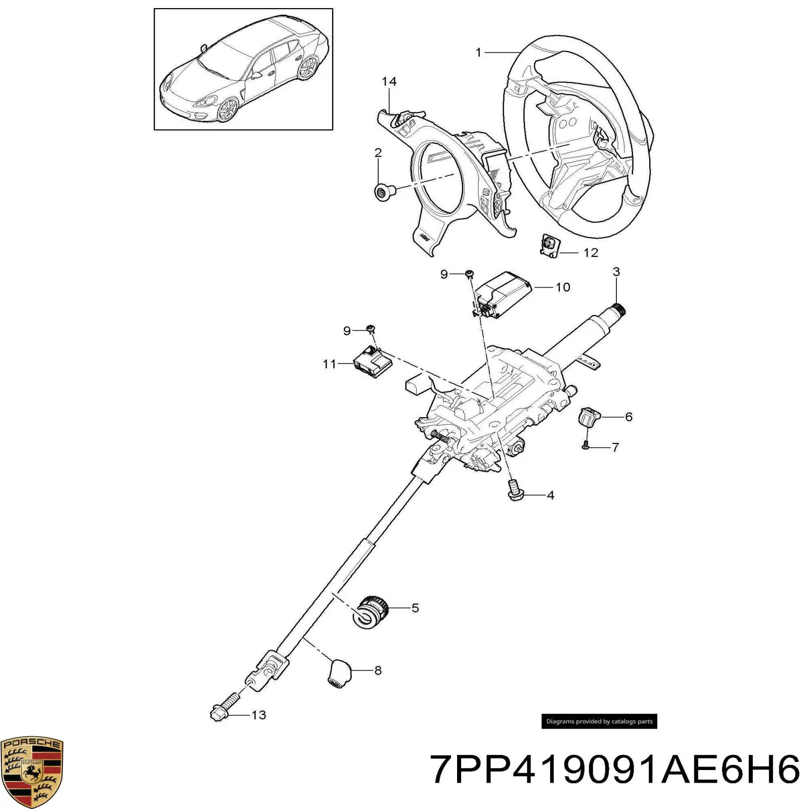Volante Porsche 7PP419091AE6H6 precio, desde  