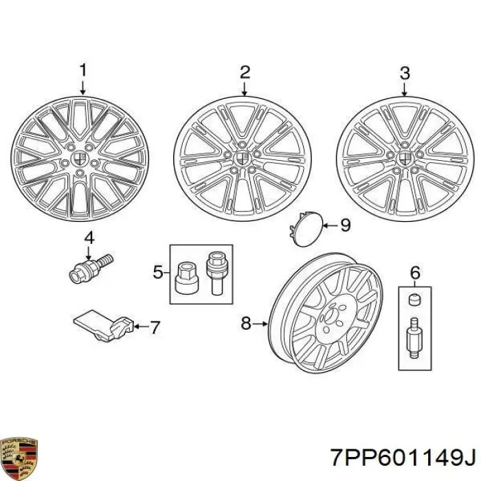 7PP601149J Porsche