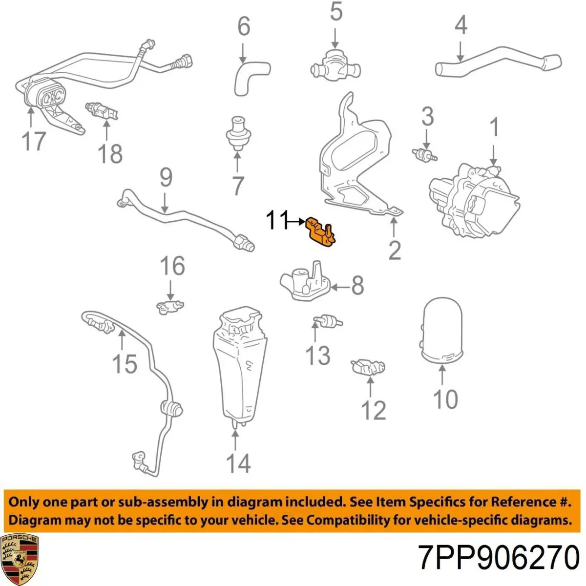 7PP906270 Porsche valvula de control suministros de aire