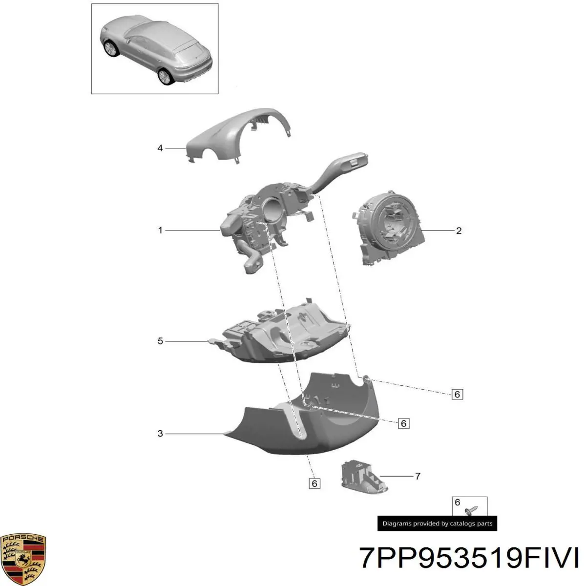 7PP953519FIVI Porsche