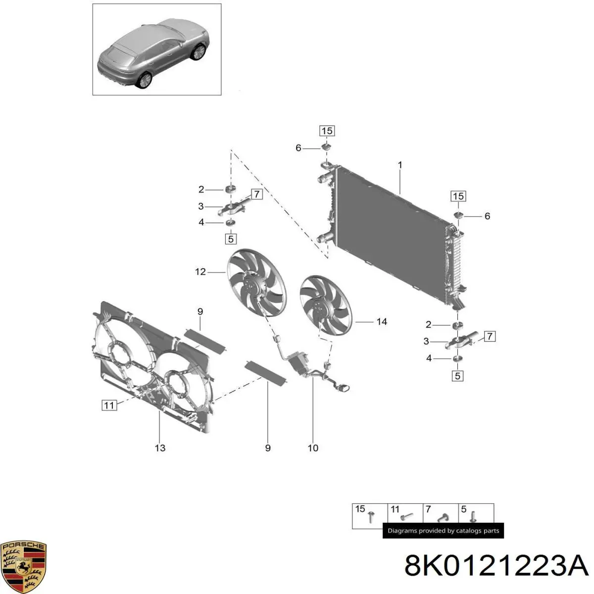 8K0121223A Porsche