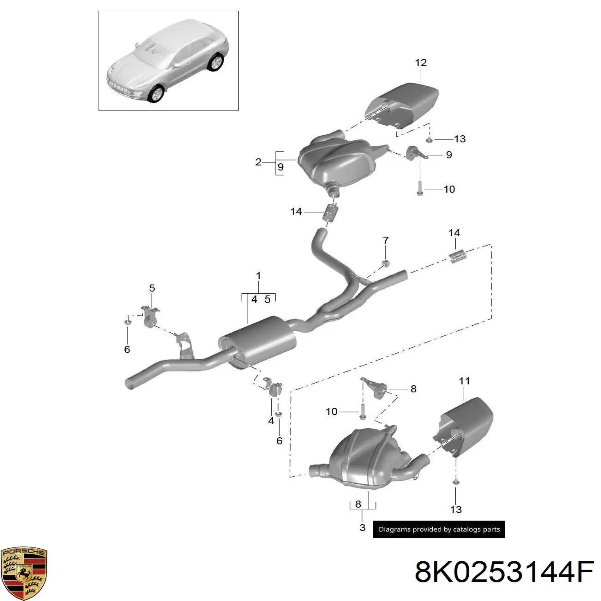 8K0253144F Porsche