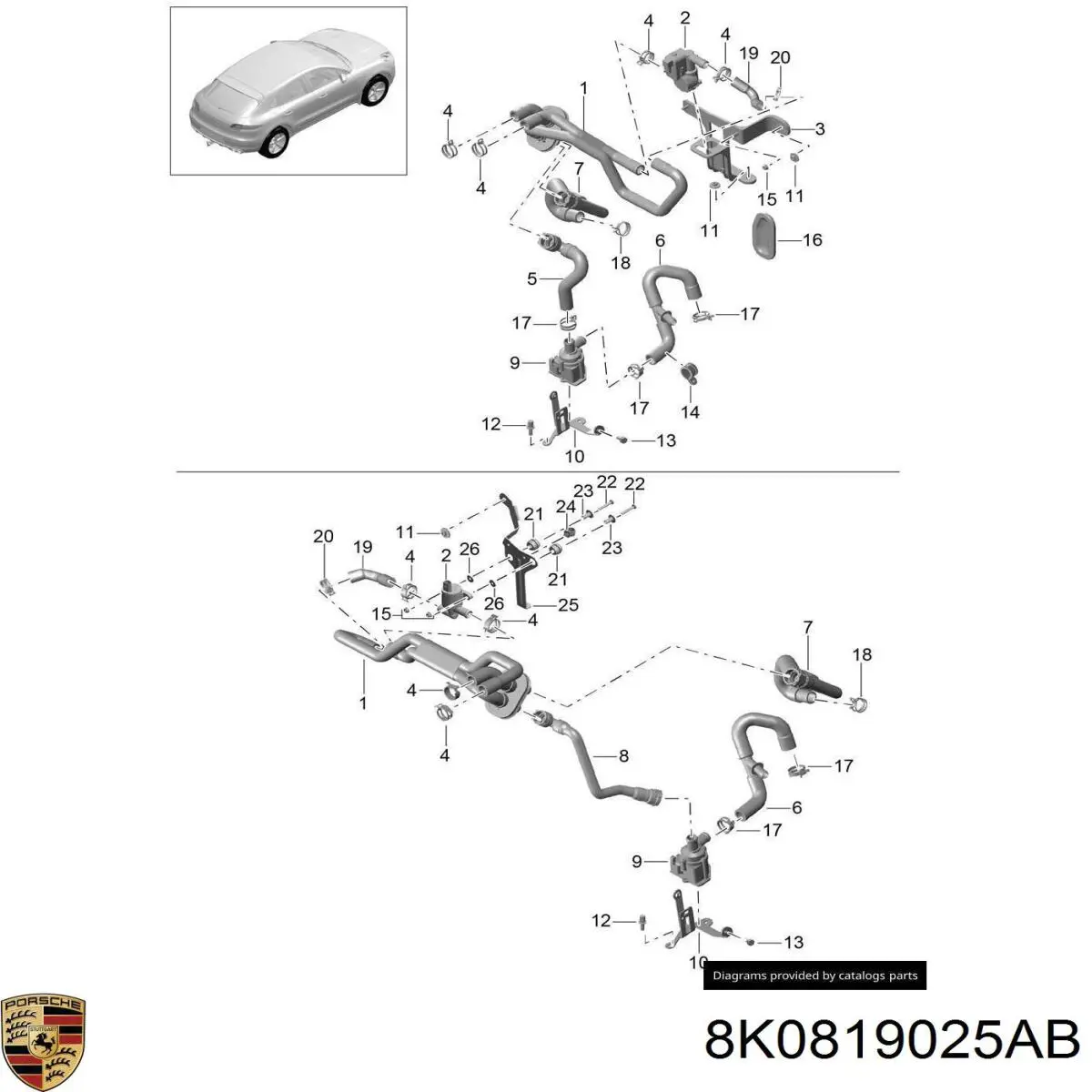 8K0819025AB Porsche