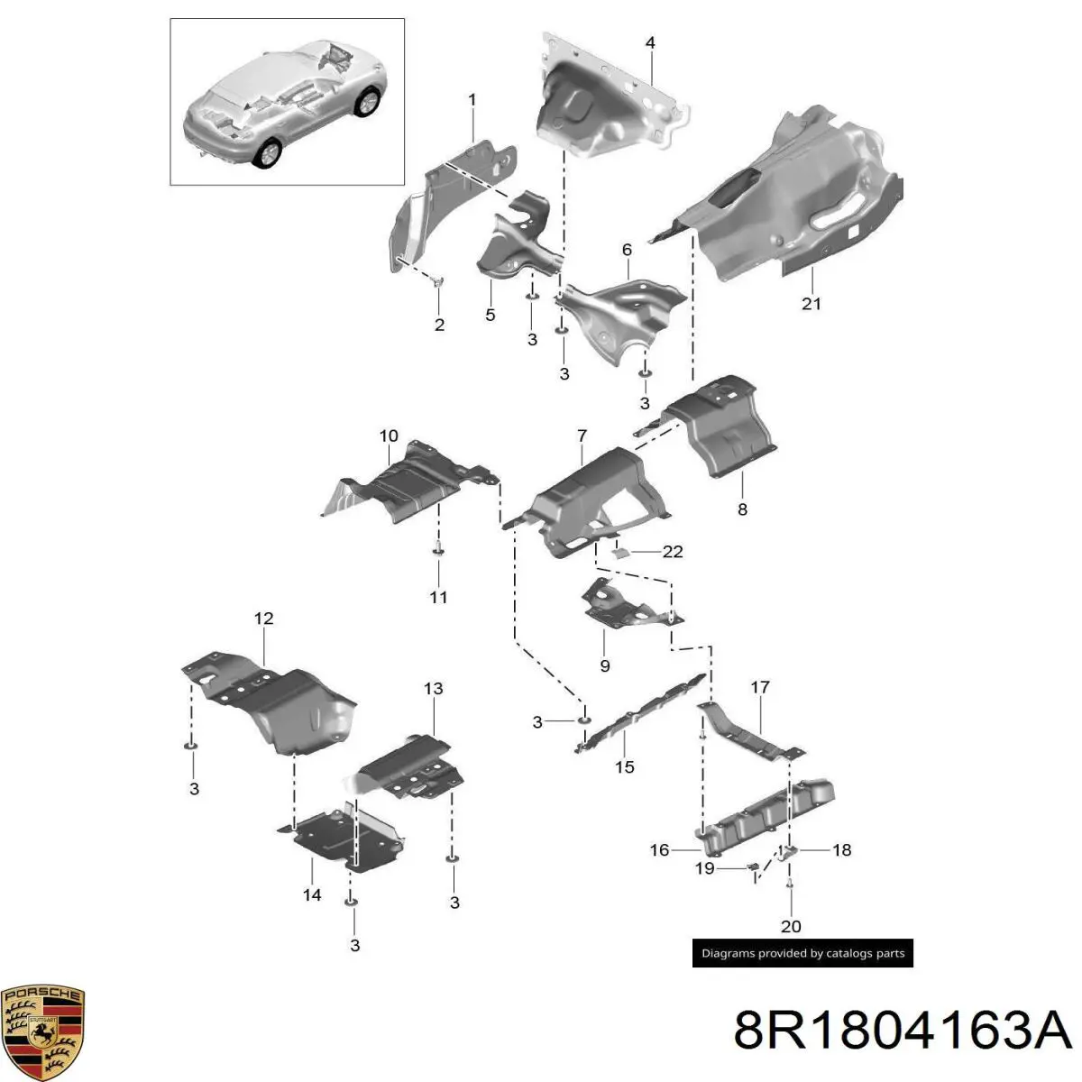 8R1804163A Porsche