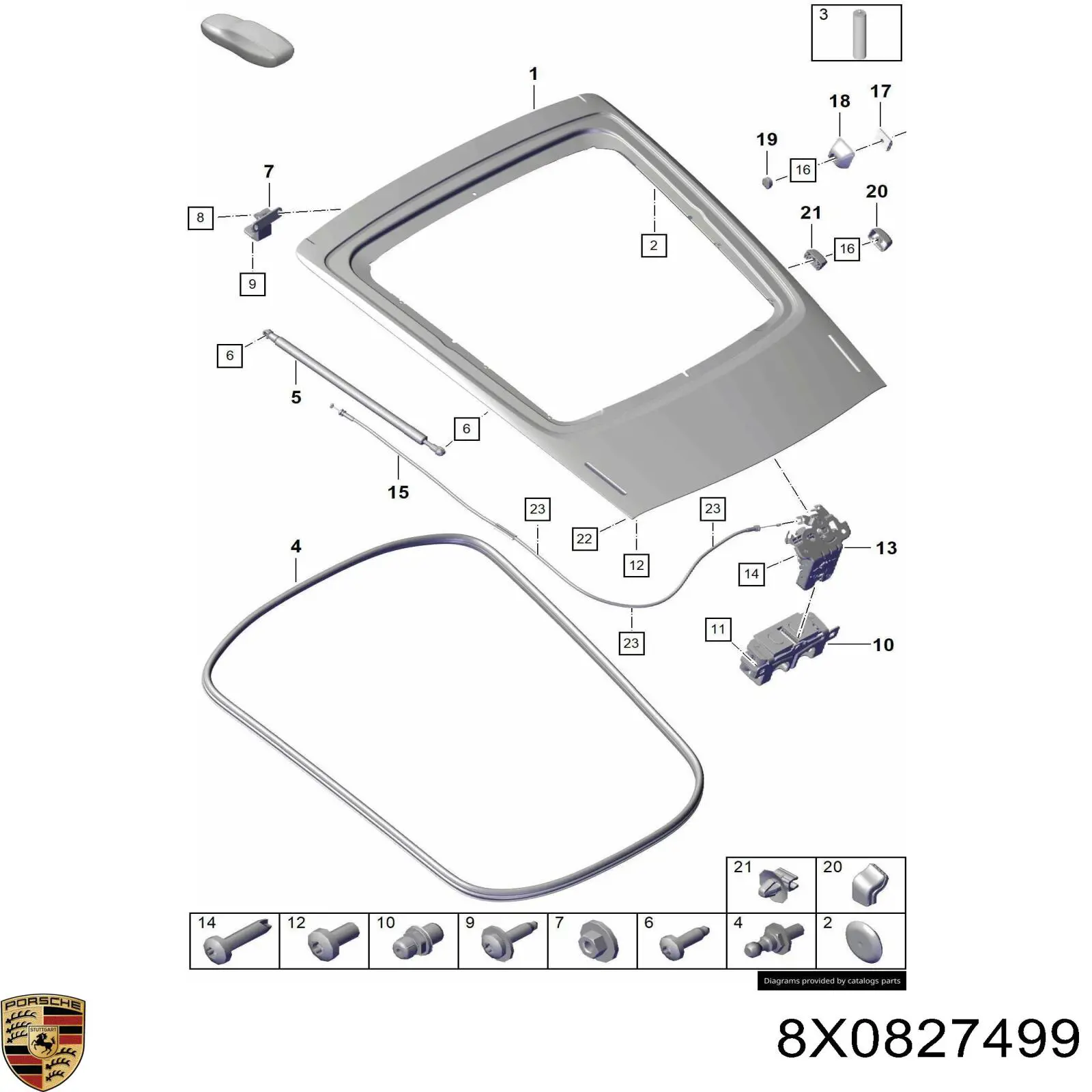 8X0827499 Porsche