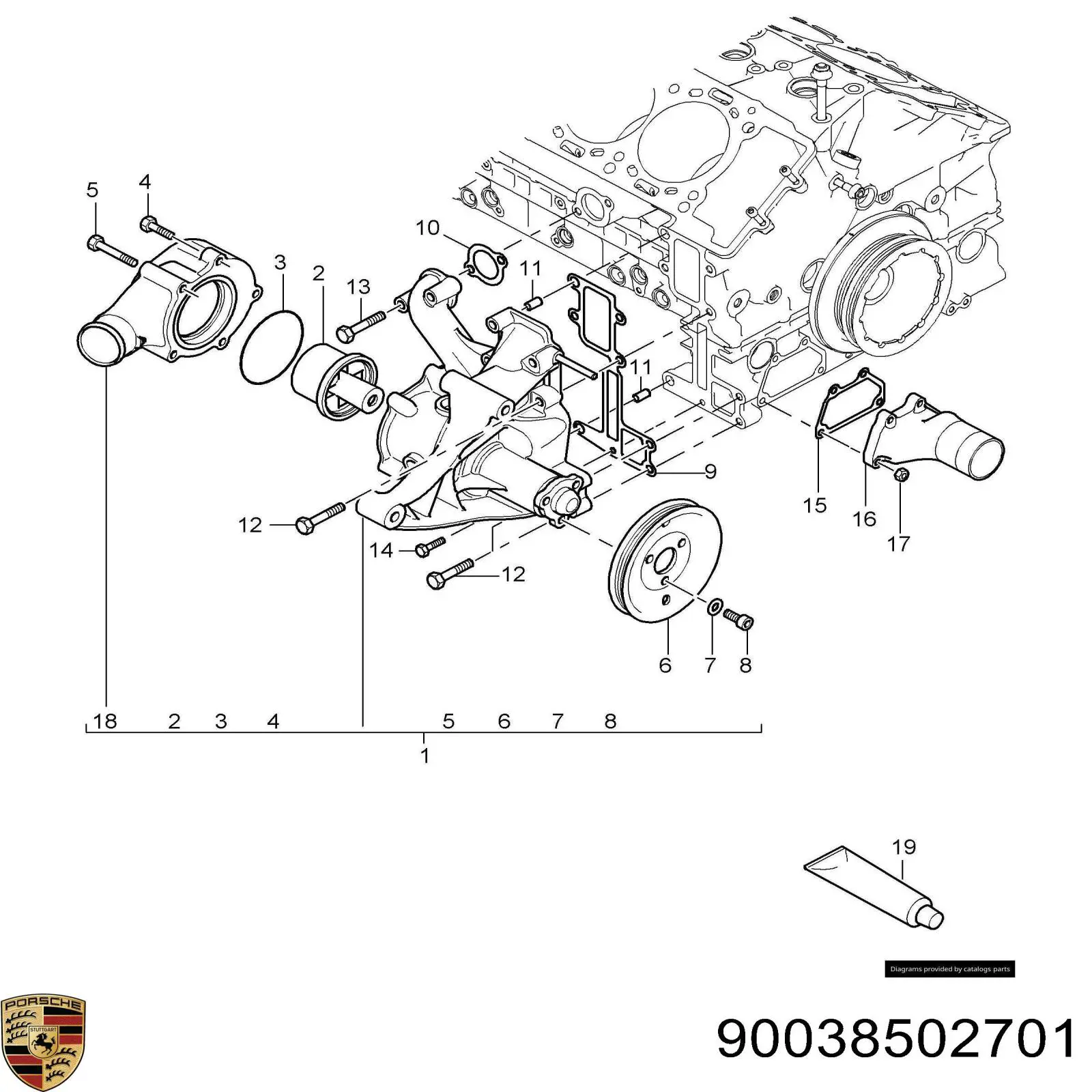 Comprar 90038502701 Porsche 