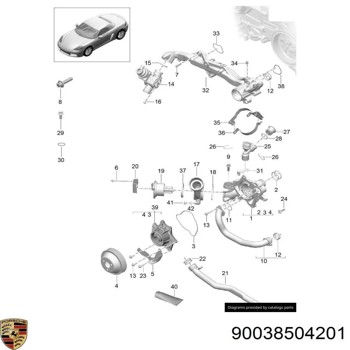  Porsche 90038504201 precio, desde 890,53 EUR