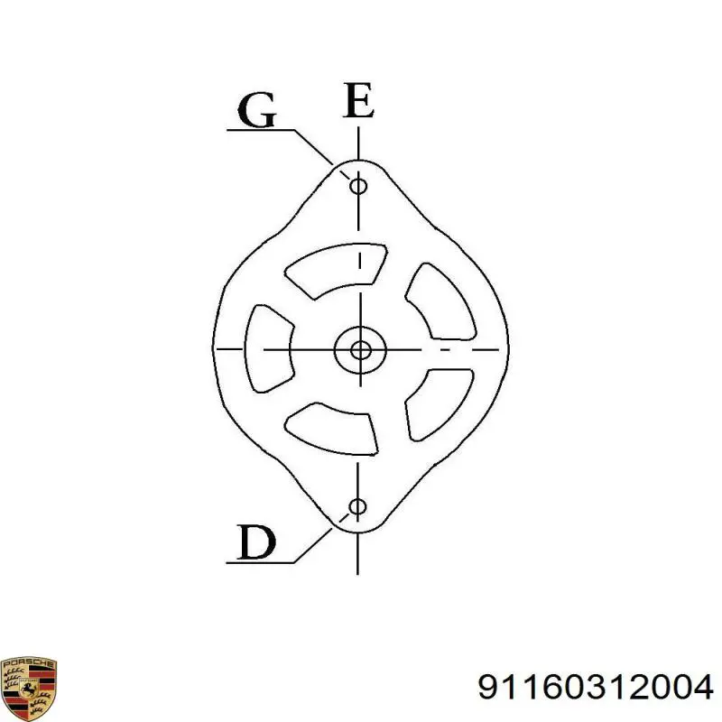 Alternador PORSCHE 91160312004