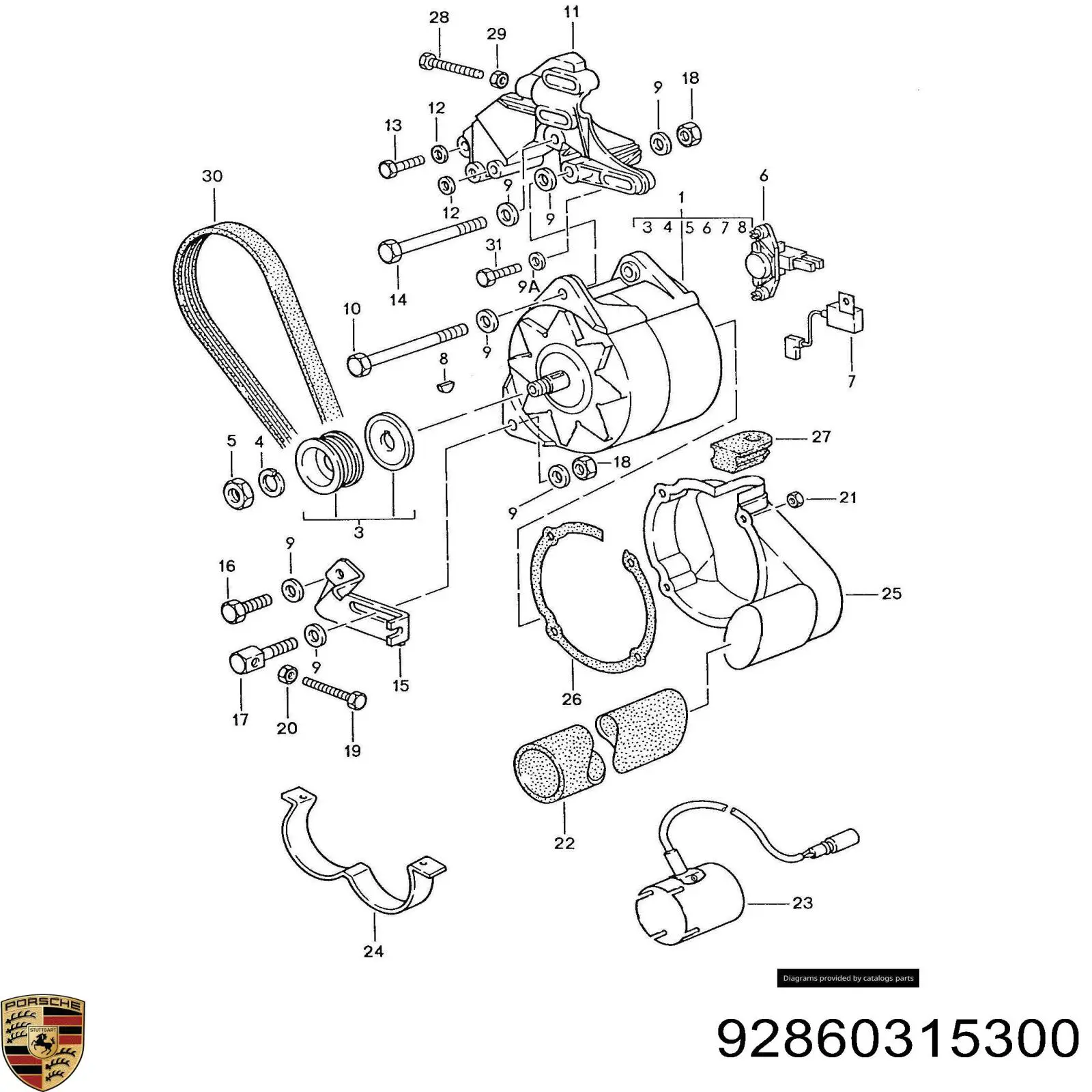 Regulador De Rele Del Generador (Rele De Carga) Audi 80 8C2