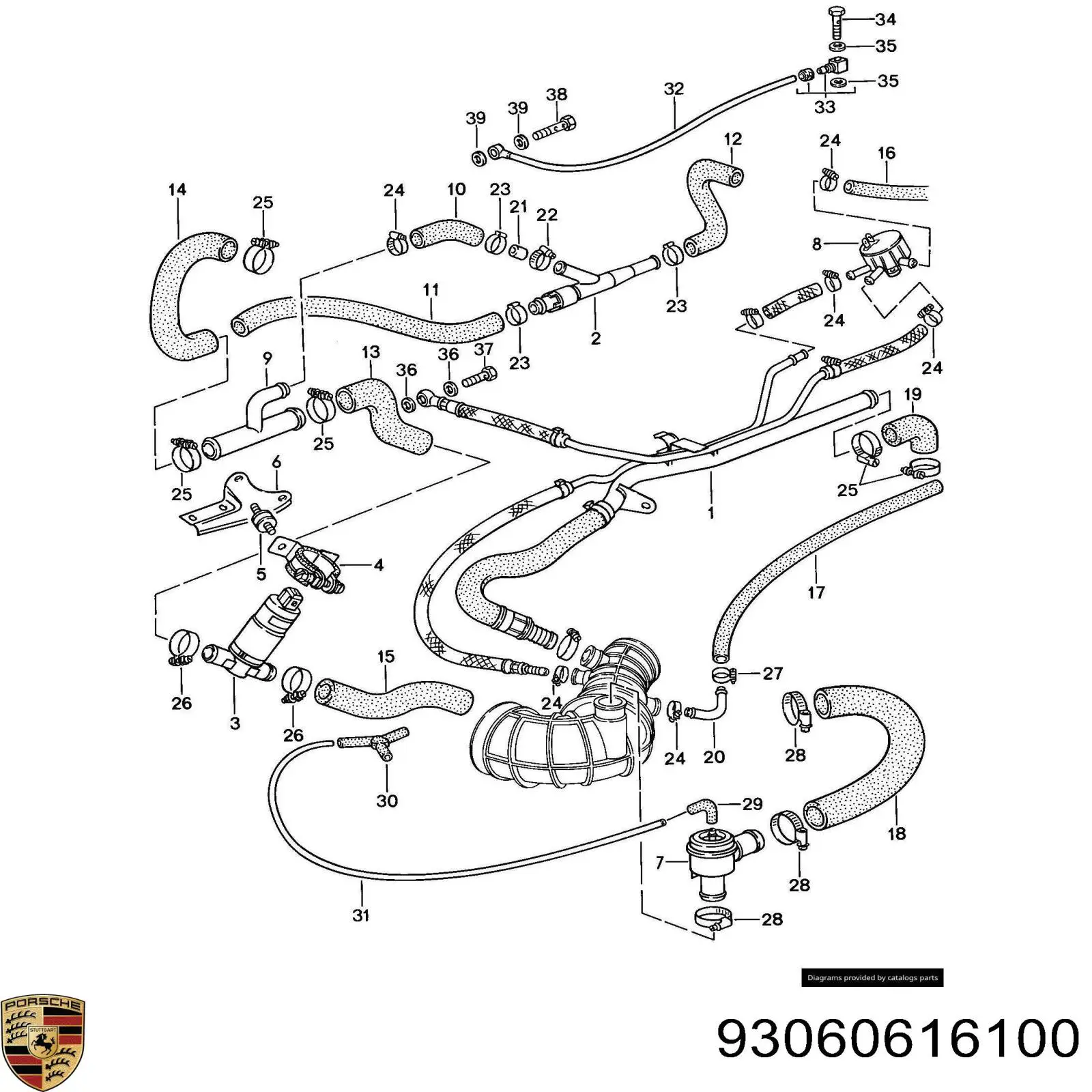 93060616100 Porsche válvula de mando de ralentí, suministro de aire