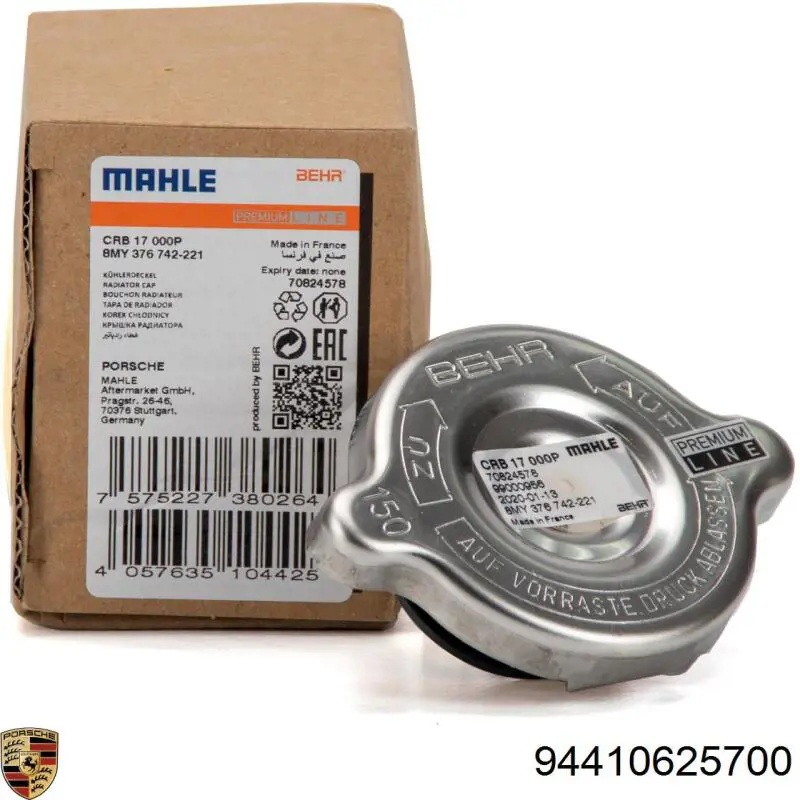 94410625700 Porsche tapa de radiador