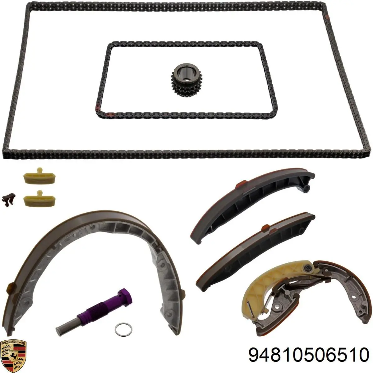 Guía del tensor de la cadena de distribución 94810506510 Porsche