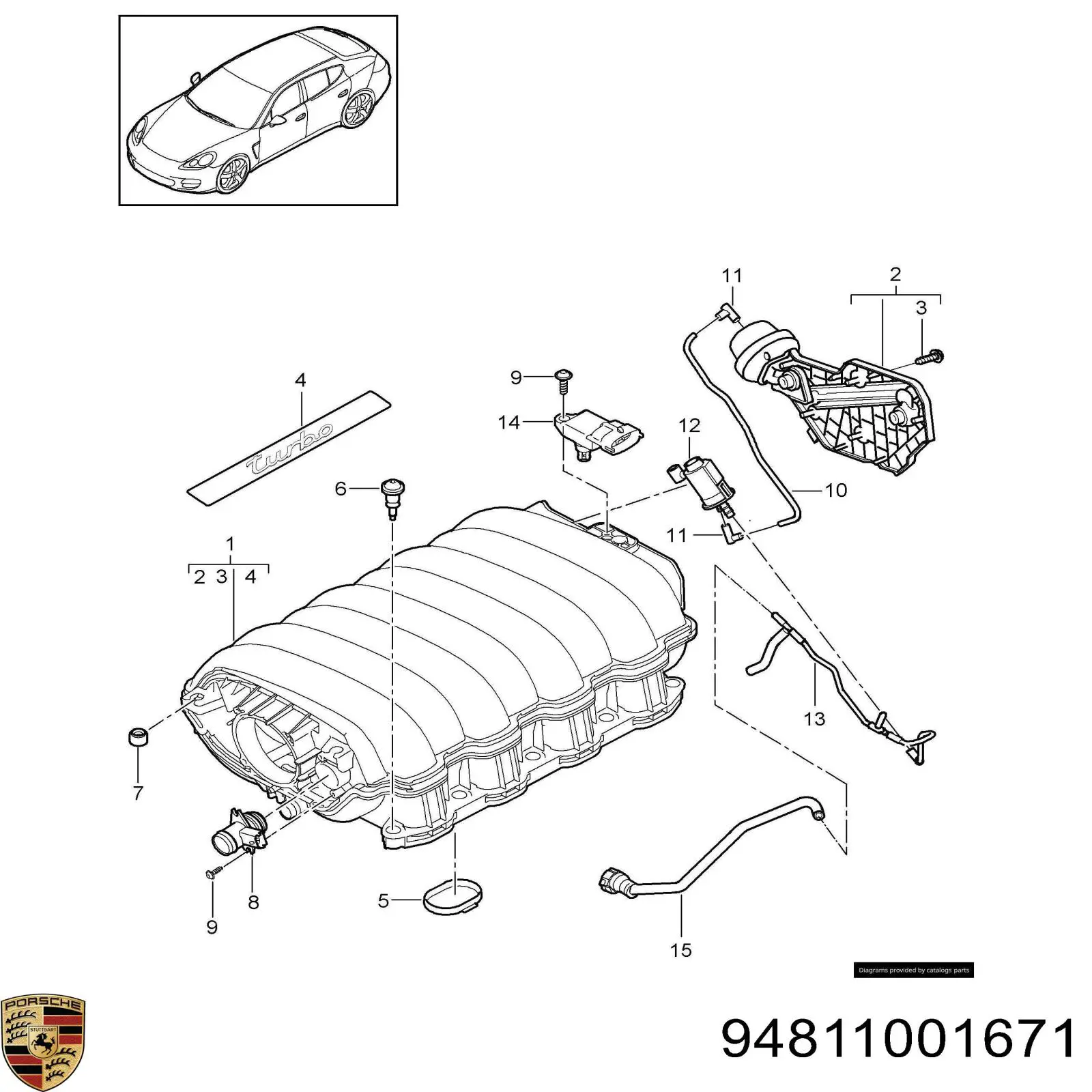 Colector de admisión Porsche Cayenne 2 (92A)