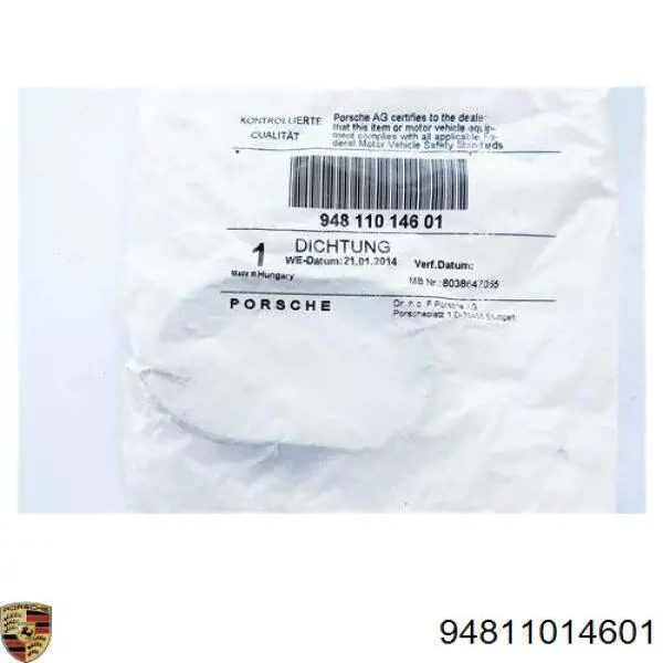 Junta de colector de admisión Porsche 94811014601 precio, desde 9,47 EUR