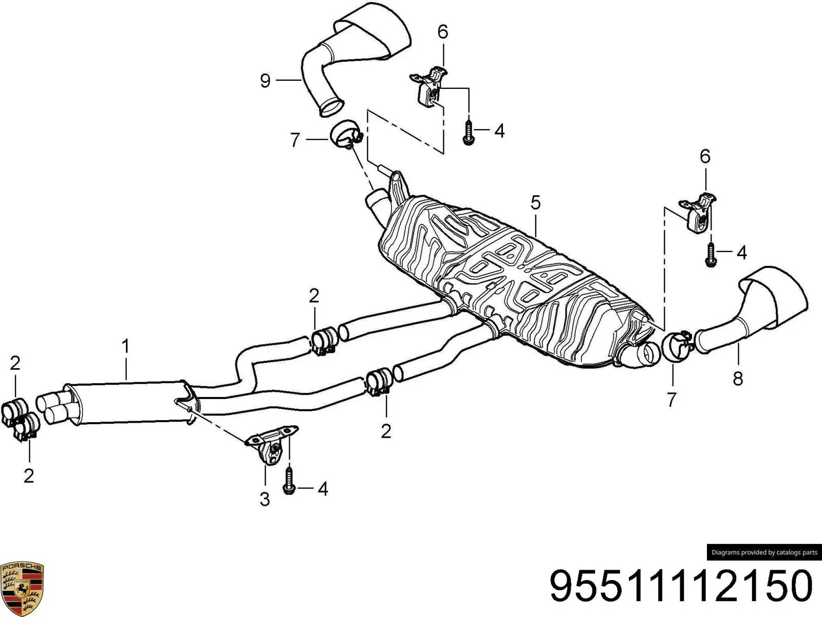 Silenciador trasero Porsche Cayenne SUV (955) (2002 - 2010) precio, desde 2158,18 EUR