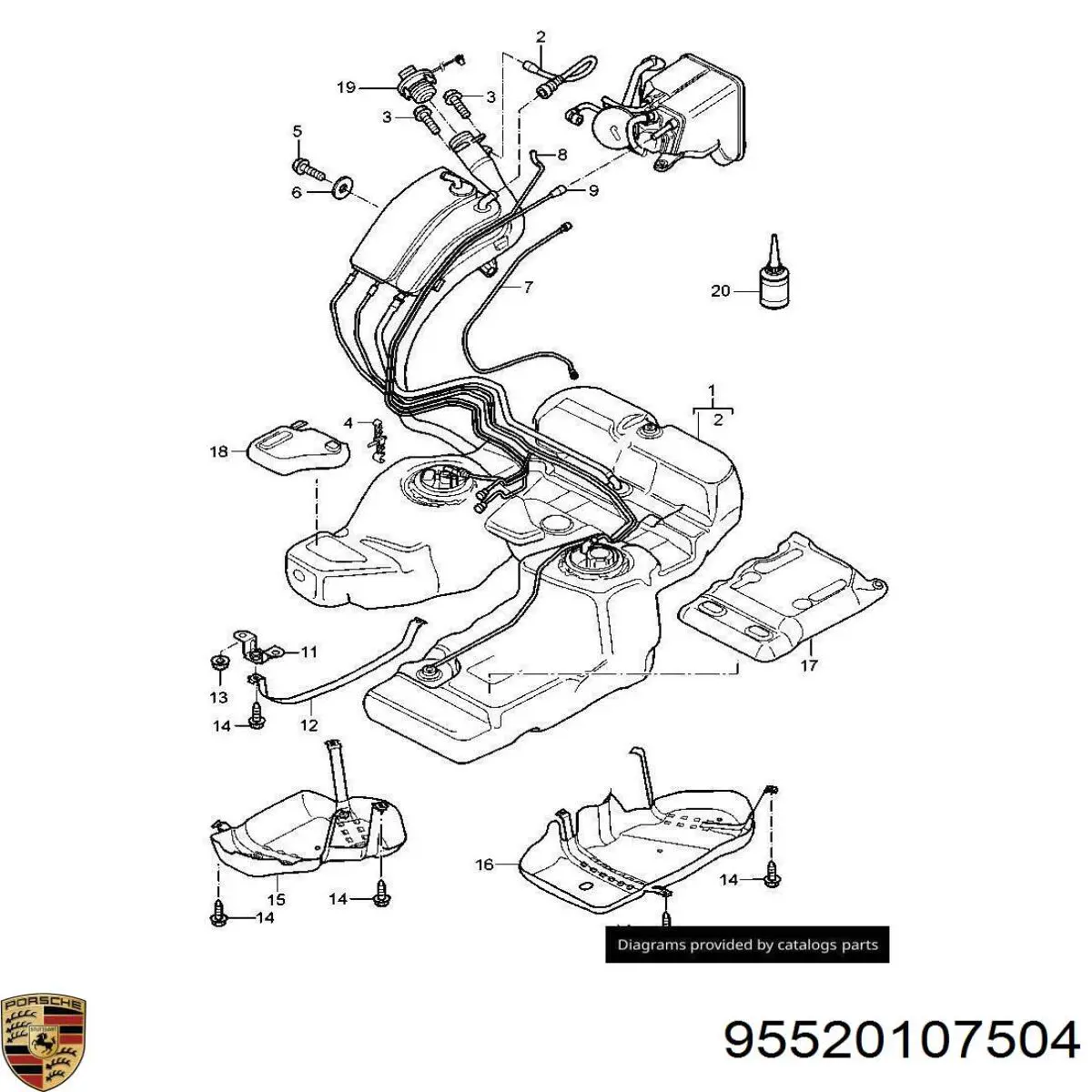 Tanque de combustible para Porsche Cayenne (955)
