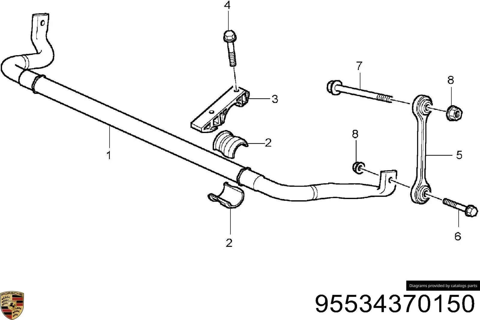 95534370150 VAG estabilizador delantero