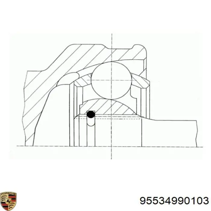 95534990103 Porsche junta homocinética exterior delantera